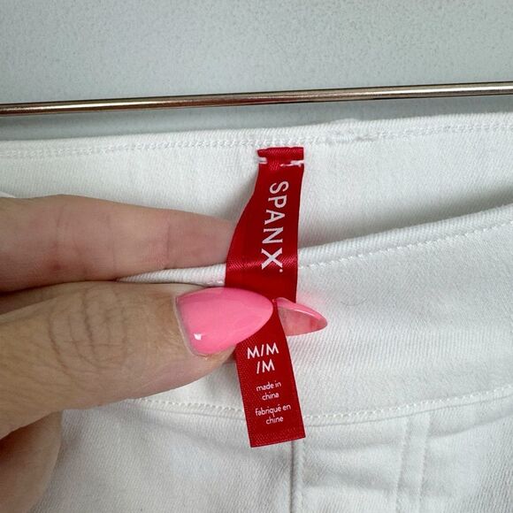 SPANX | White Pull-On Strechy Skinny Jeans Body Shaping Women’s Size Medium - Picture 9 of 11